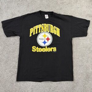 Pittsburgh Steelers Bettis Graphic T‎ Shirt XL Black Vintage 1996 NFL Team Logo